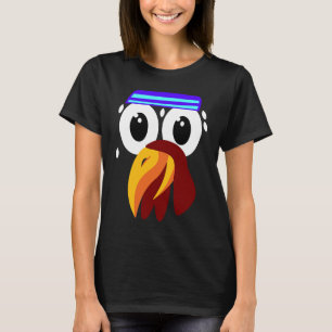 Cute Turkey Face Running  Thanksgiving  Marathon T-Shirt