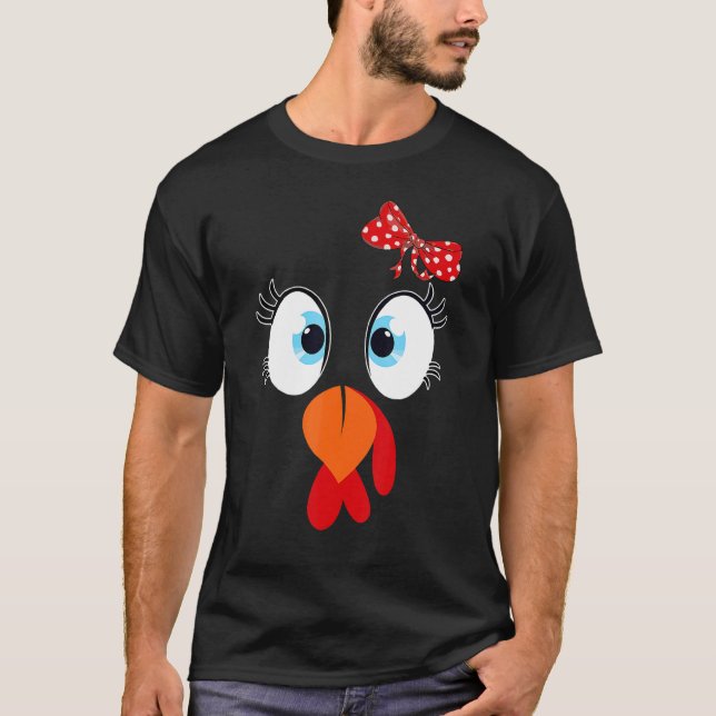 Cute Turkey Face Thanksgiving I'm Thankful Family  T-Shirt (Front)