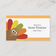 Cute Turkey Food Label