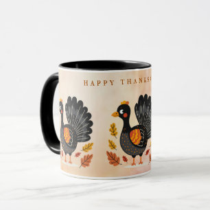 Cute Turkey Happy Thanksgiving Mug