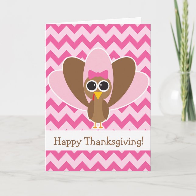 Cute Turkey Holiday Card (Front)