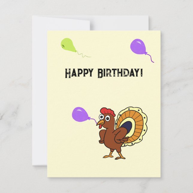 Cute turkey holiday card (Front)