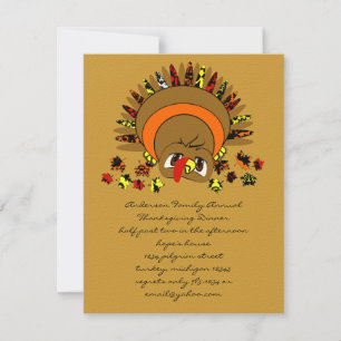 Cute Turkey Invitation