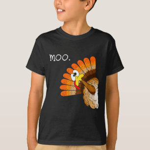 Cute turkey moo halloween thanksgiving for men T-Shirt