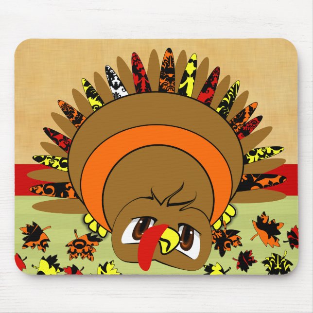 Cute Turkey Mouse Mat (Front)