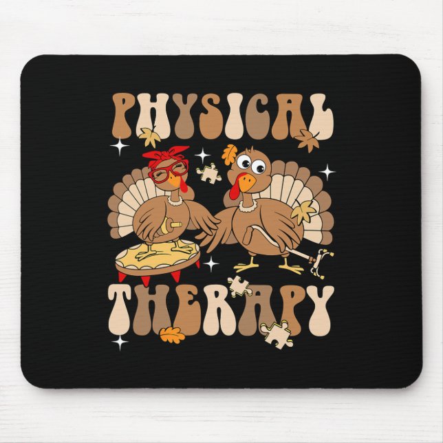 Cute Turkey Physical Therapy Pt Pta Fall Autumn Th Mouse Mat (Front)