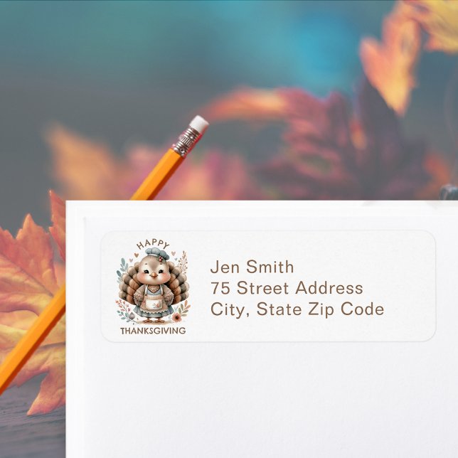 Cute Turkey Return Address (Creator Uploaded)