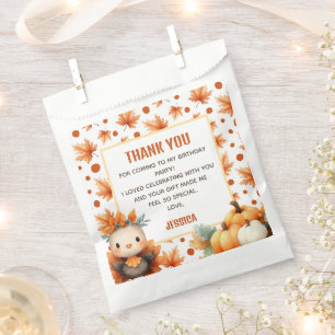Cute Turkey Thanksgiving 1st Birthday Thank You Favour Bags