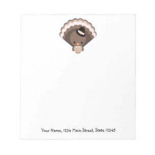 Cute Turkey Thanksgiving Day Notepad