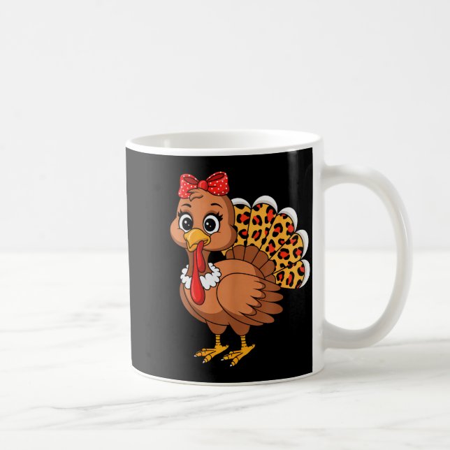 Cute Turkey Thanksgiving Lgrim Turkey Day Women Gi Coffee Mug (Right)