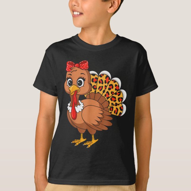 Cute Turkey Thanksgiving Lgrim Turkey Day Women Gi T-Shirt (Front)
