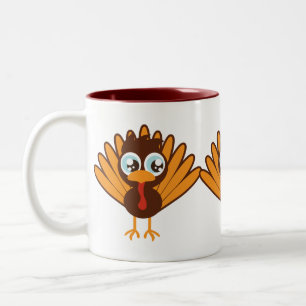 Cute Turkey Two-Tone Coffee Mug