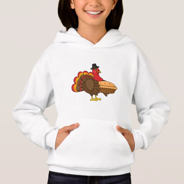 Cute Turkey with Pumpkin Pie Thanksgiving (Front)