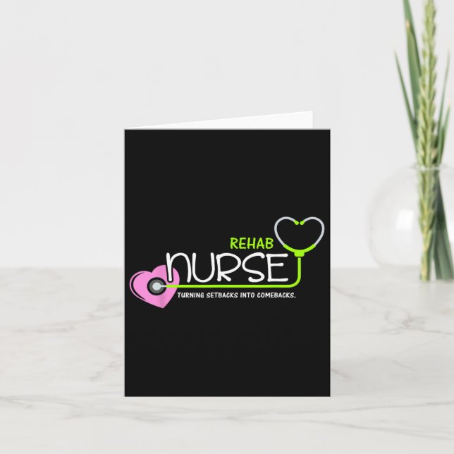 Cute Turning Setbacks Into Comebacks For Rehab Nur Card (Front)