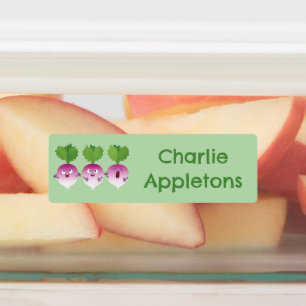 Cute turnip vegetable trio cartoon personalised