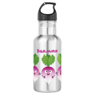 Cute turnip vegetable trio singing cartoon  532 ml water bottle