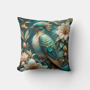 Cute Turquoise Bird Cushion