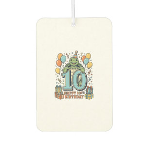 Cute Turtle 10th Birthday Vintage Party Design_1 Car Air Freshener