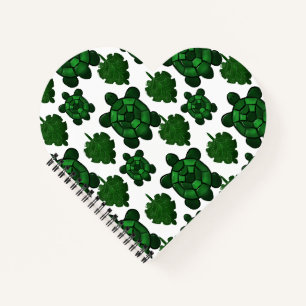 Cute turtle and leaves pattern  notebook