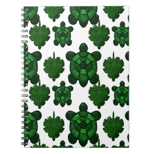Cute turtle and leaves pattern  notebook