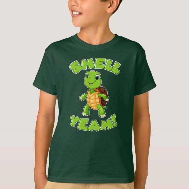 Cute Turtle and Shell Gag T-Shirt (Front)