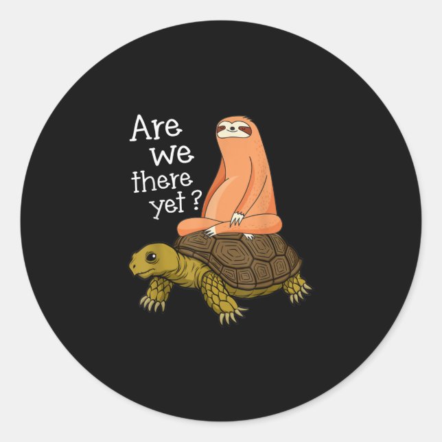 Cute Turtle And Sloth Back to School gift From Mum Classic Round Sticker (Front)