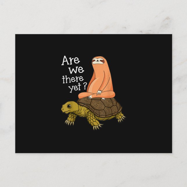 Cute Turtle And Sloth Back to School gift From Mum Invitation Postcard (Front)