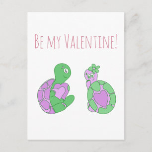 Cute Turtle Anniversary / Valentines Day  Holiday Postcard