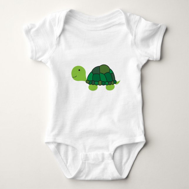 Cute Turtle Baby Bodysuit (Front)