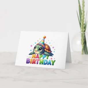 Cute Turtle Birthday Card 