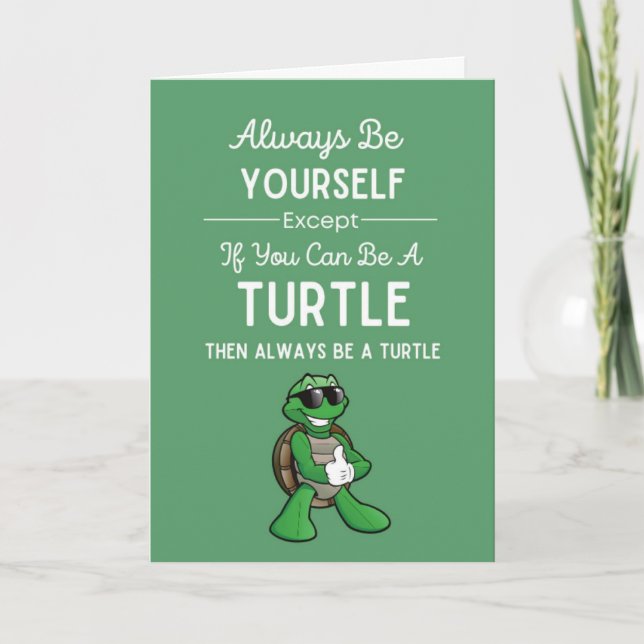 Cute Turtle Cards Funny Humor Animal Reptile Lover (Front)