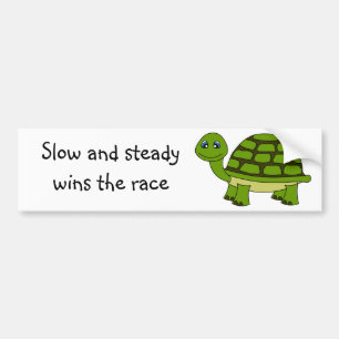 Cute Turtle Cartoon Bumper Sticker