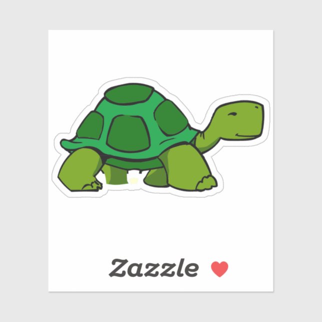  Cute Turtle Cartoon – Fun Animal Sticker (Sheet)