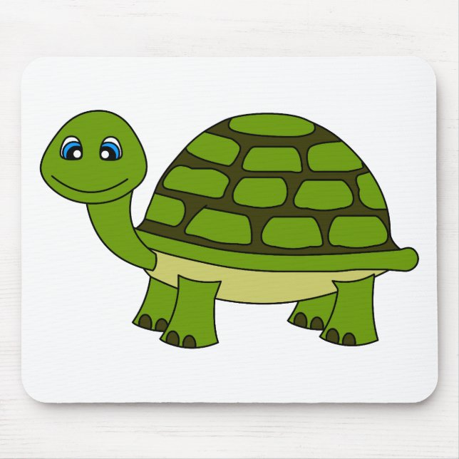 Cute Turtle Cartoon Mouse Mat (Front)