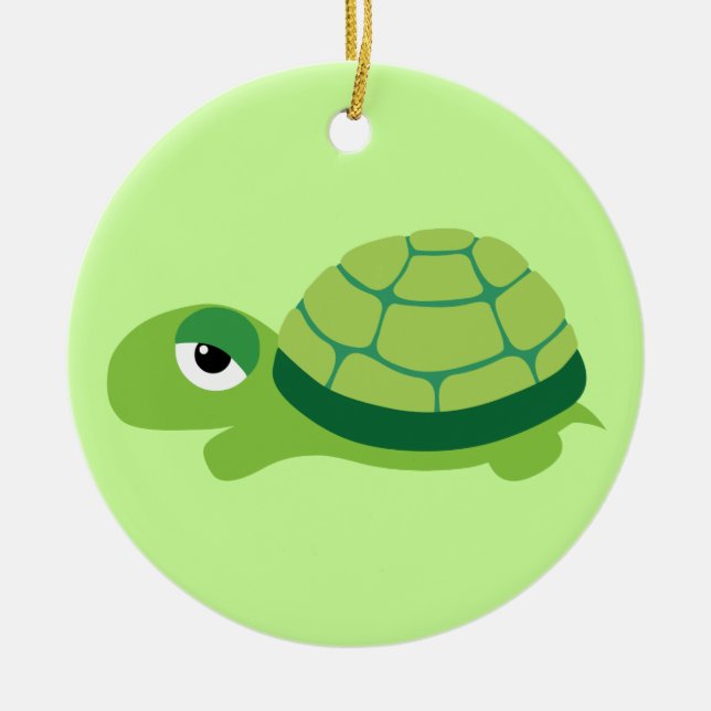 Cute Turtle Ceramic Tree Decoration (Front)