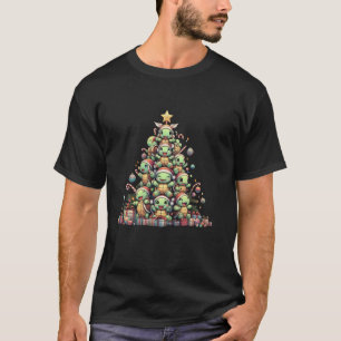 Cute Turtle Christmas Tree Womens Mens Kids Funny T-Shirt