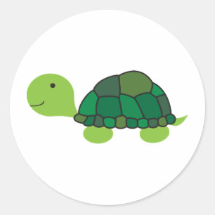Cute Turtle Classic Round Sticker