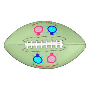 Cute Turtle Couple American Football