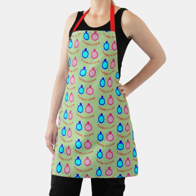 Cute Turtle Couple Apron (Insitu)
