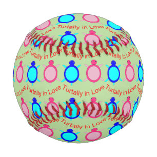 Cute Turtle Couple Baseball