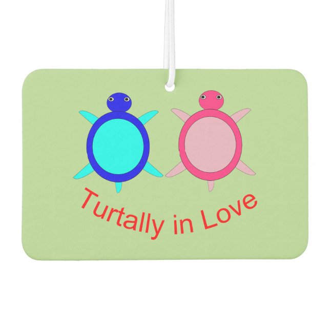 Cute Turtle Couple Car Air Freshener (Front)