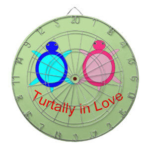 Cute Turtle Couple Dartboard