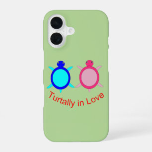 Cute Turtle Couple iPhone 16 Case