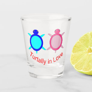Cute Turtle Couple Shot Glass