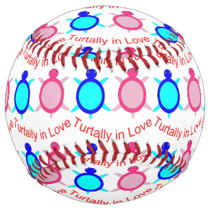Cute Turtle Couple Softball