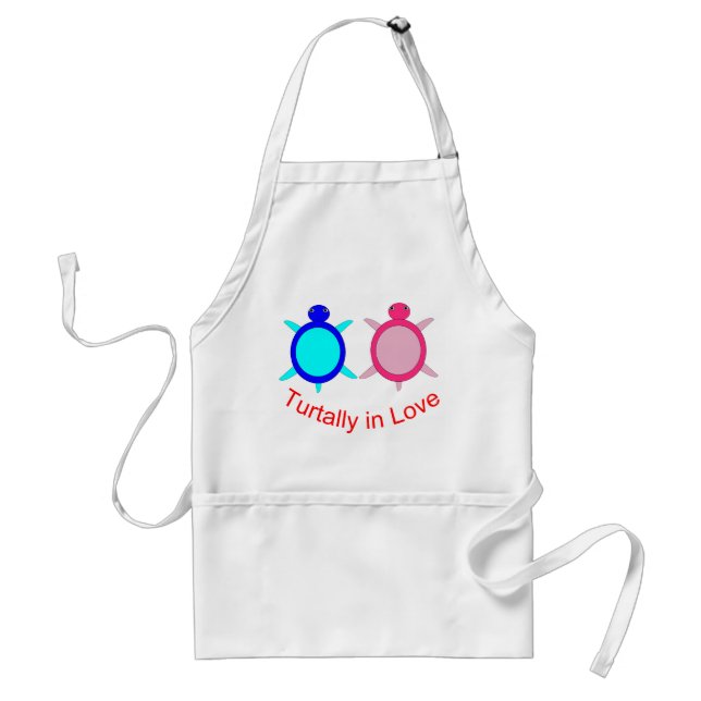 Cute Turtle Couple Standard Apron (Front)