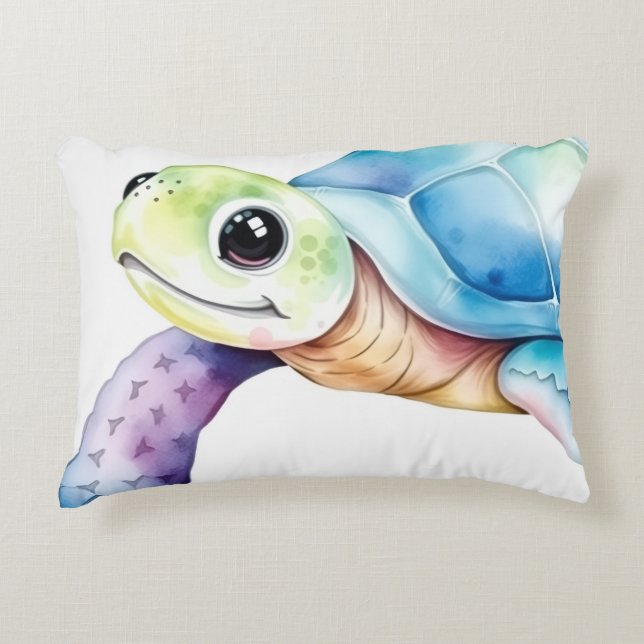Cute Turtle Decorative Cushion (Front)