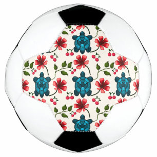 Cute Turtle Floral pattern Football