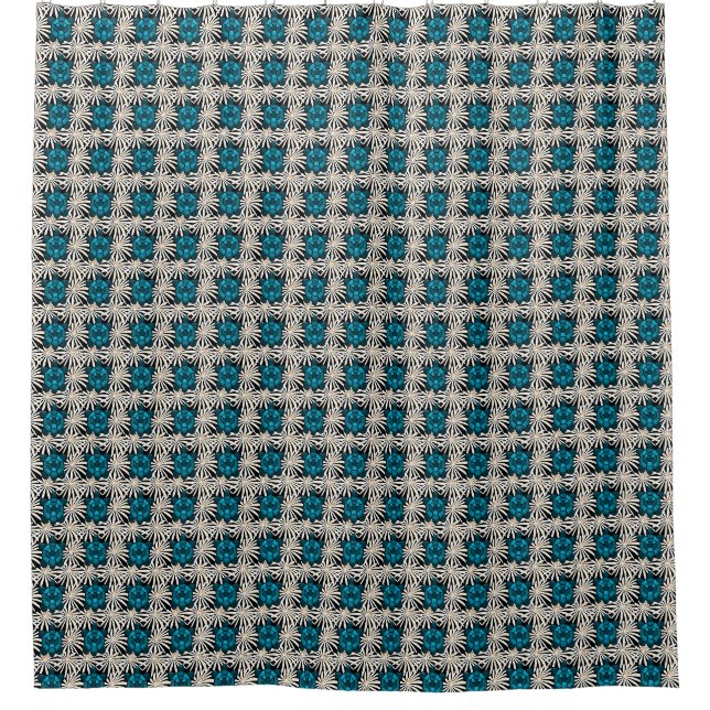 Cute Turtle Floral pattern  Shower Curtain (Front)