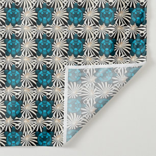 Cute Turtle Floral pattern  Tapestry